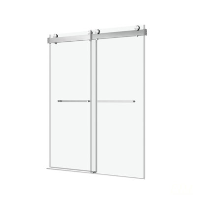 Durable And Flexible Shower Door Bottom Seal Strip - Prevents Water Leakage, Keeps Bathroom Dry And Clean In Brushed Nickel