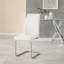 Seline Modern Round Dining Table Set in Glass and Chrome with 4 Upholstered Faux Leather Chairs-90277956