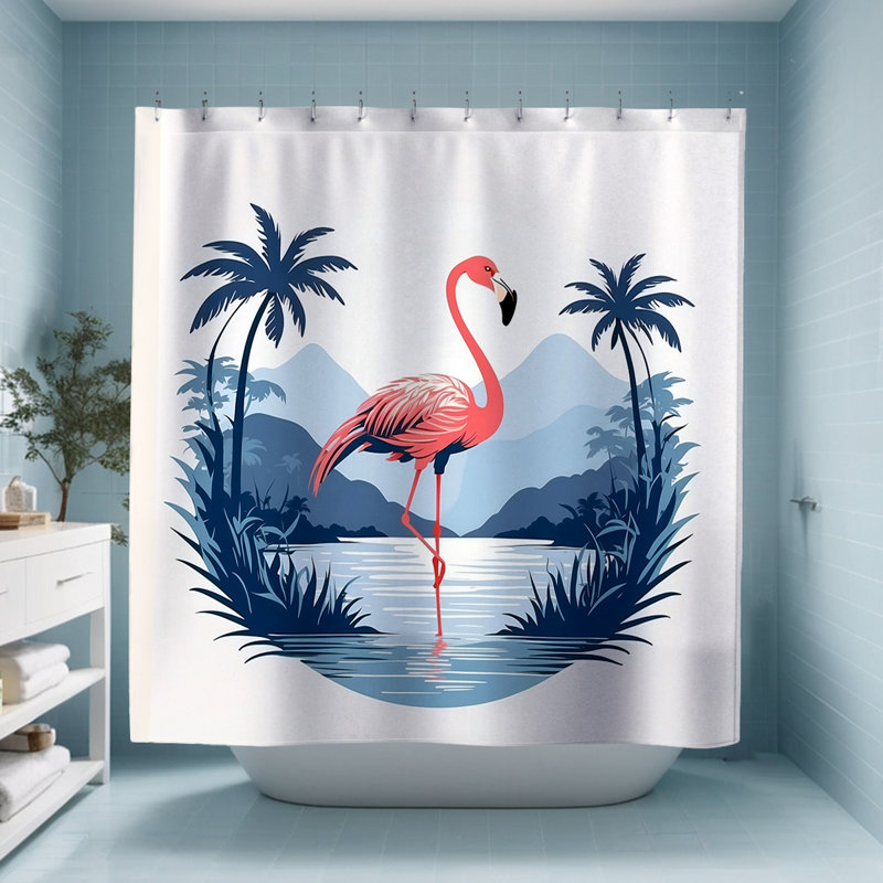 Rideau de douche Nixon Flamingo