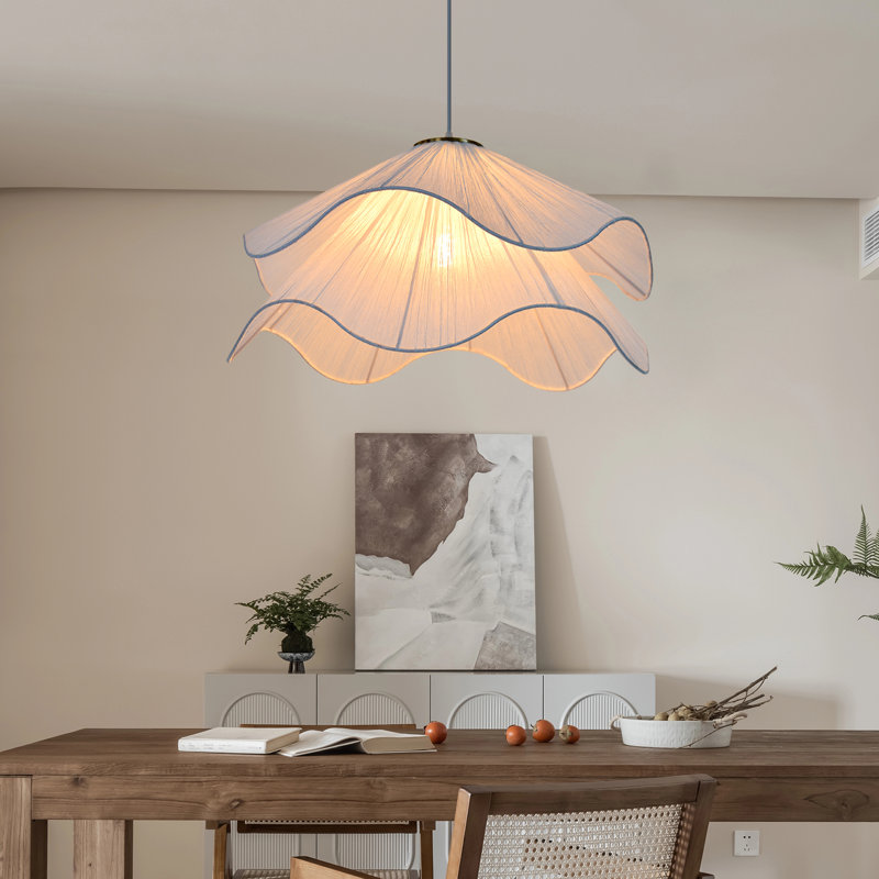Luminaire suspendu blanc 1 lumière Alexandia, H 9,84 po x l 19,68 po x P 19,68 po