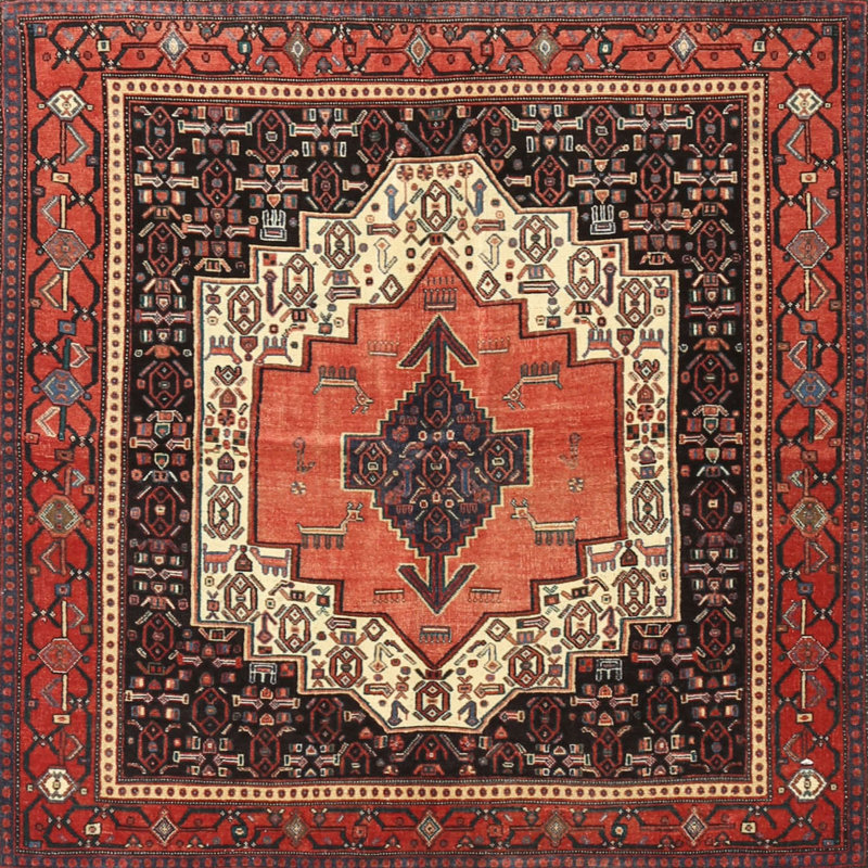 Oriental Indoor Rug, Square 3'