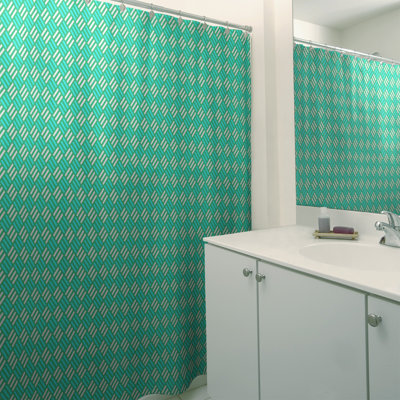 Rideau de douche simple à motif de losanges classiques