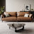 Brown Genuine Leather Modular Sofa