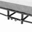 Structure de lit pliante en métal avec matelas en mousse avec poches, rangement facile et mobile avec 4 roulettes