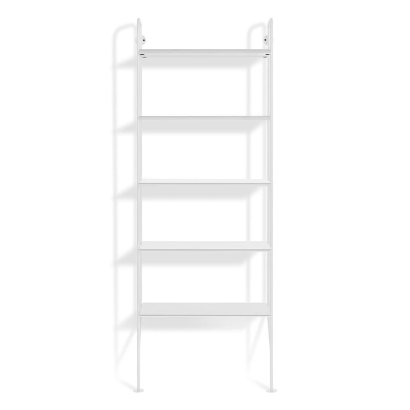 Hitch Bookcase, White/White