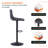 Maximilian Modern Adjustable Swivel Bar Stool – PU Leather Seat with Footrest & Iron Base – 360° Rotation, Counter & Bar Height Chair for Kitchen Island, Home Bar, Pub, Dining Room-320623919-306060265