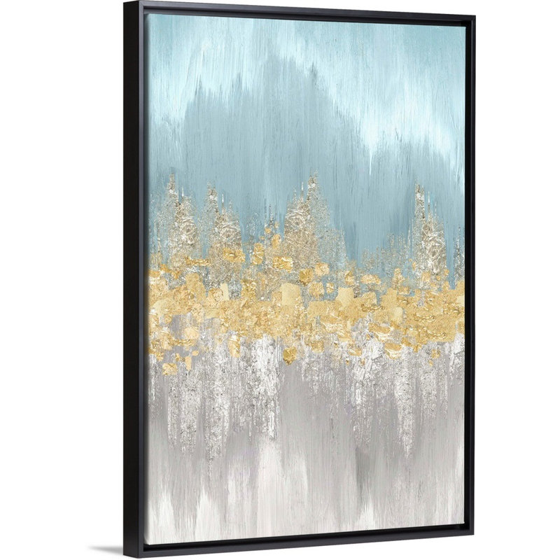 "Neutral Wave longueurs I" par Eva watts, reproduction d’art sur toile, Cadre noir, H 32 po x l 22 po x P 1,75 po