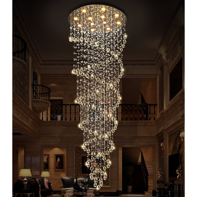 Modern Crystal Glam Chandelier Led Dimmable Fixture