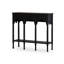 Black Solid + Manufactured Wood Rectangular Console Table-1246300649