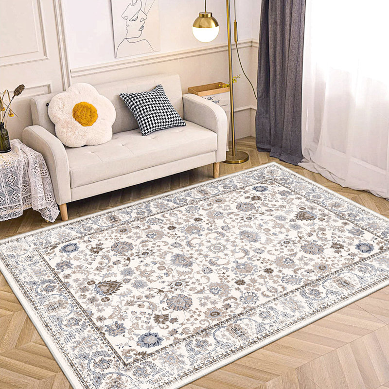 Area Rug Vintage Bohemia Large Persian Non-Slip Washable Rug For Living Room Kitchen Bedroom Living Room, Rectangle 5' x 7'