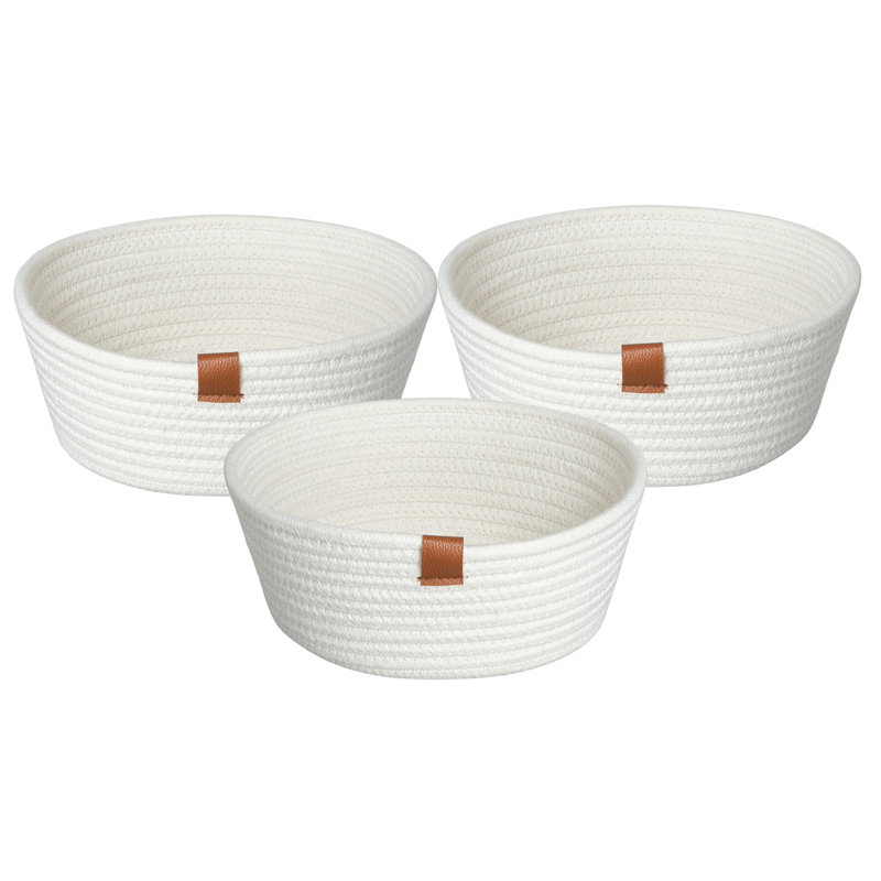 Ensemble de paniers en coton, H 4 po x l 10 po x P 10 po
