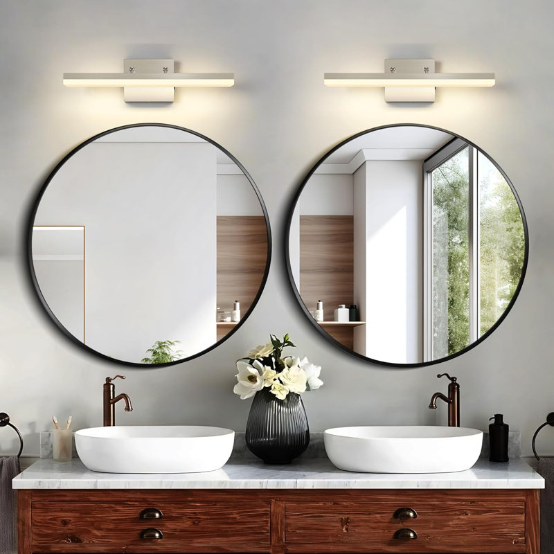 Luminaire de meuble-lavabo à DEL 15,8 po à intensité variable en nickel brossé réglable 2500K / 3000K / 3500K / 4000K / 5300K