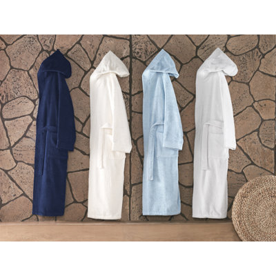Monogrammed Hooded Turkish Cotton Bathrobe
