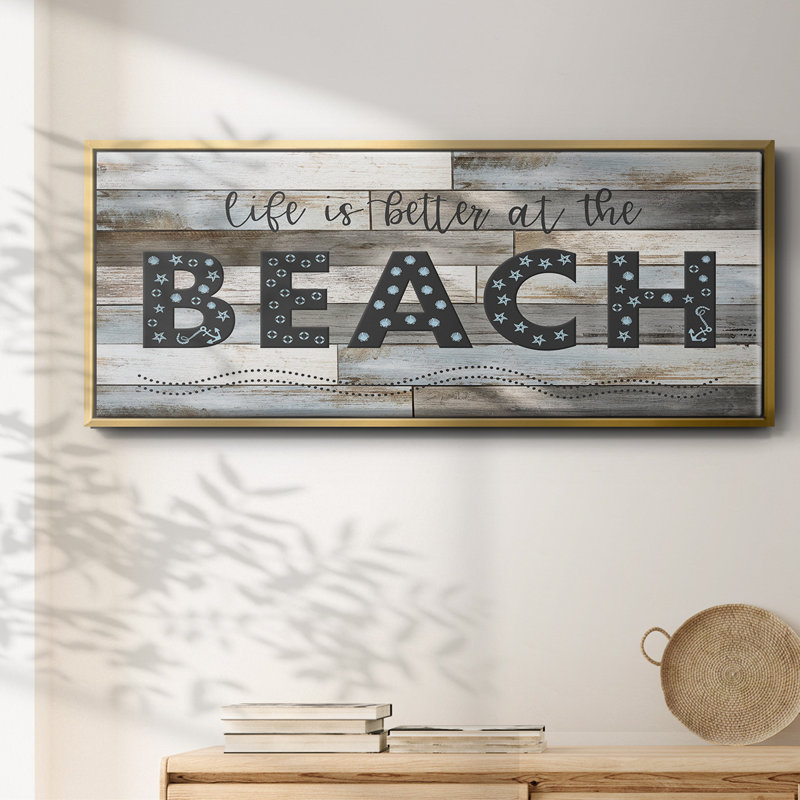 Better at the Beach - Toile encadrée, H 12 po x l 30 po