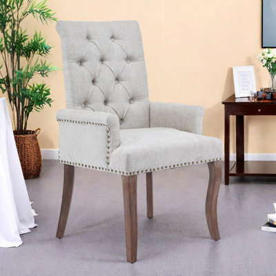 Élégante chaise d'appoint rembourrée en chenille avec pieds en bois courbés