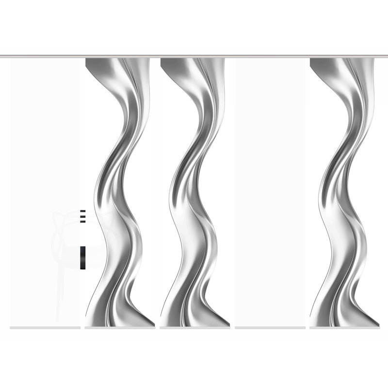 Room Darkening Sliding Panel, Silver colors