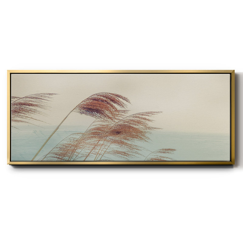 " Windy I " Painting Print, 20" H x 50" W x 1.5" D, Gold
