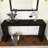 59.2" Wood Modern Striped Design Console Table-1477780511
