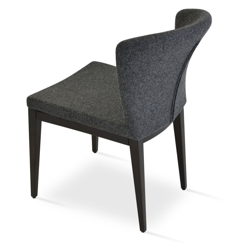 Chaise d'appoint Capri, Gris foncé, Wengé