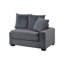 Canapé modulaire moderne en velours côtelé gris foncé et canapé 4 avec tissu