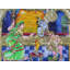 Lord Krishna volant Makhan Tanjore, peinture | Couleurs traditionnelles avec cadre en or 24 carats et cadre