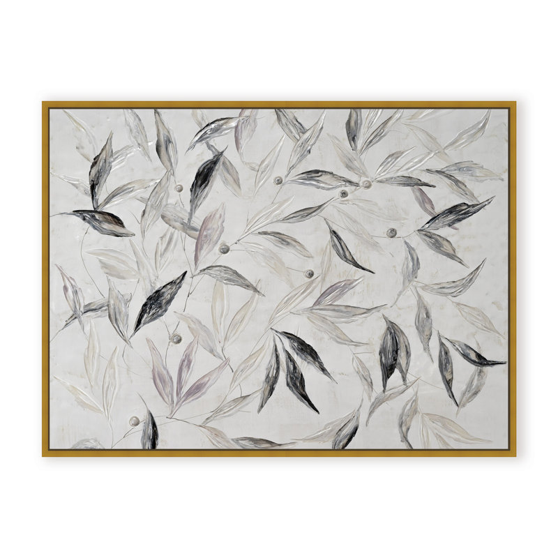 Nature Inspired "Soft Descent" Canvas Wall Art By , 30" H x 40" W x 1.125" D, Framed Matted Print, White