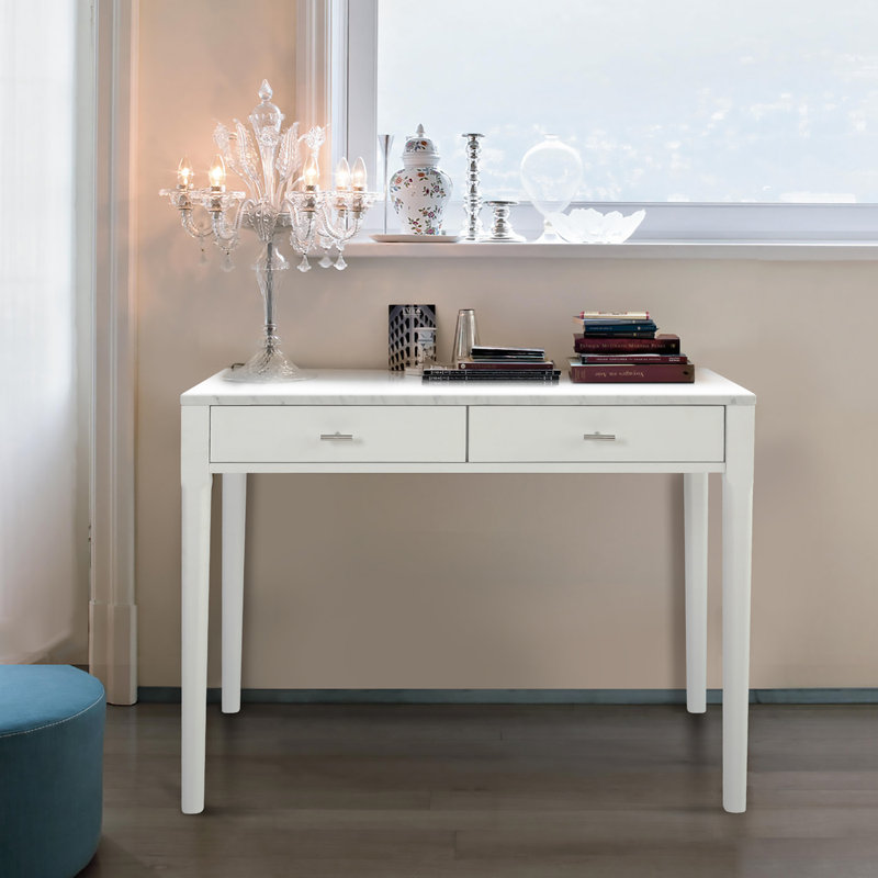 Serbelloni 18'' Console Table, White
