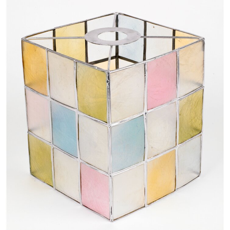 15cm H x 17cm W Glass Square Pendant Shade ( Screw On ) in