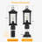 17.6" H Dusk To Dawn Pier Mount Post Lights-2067359721