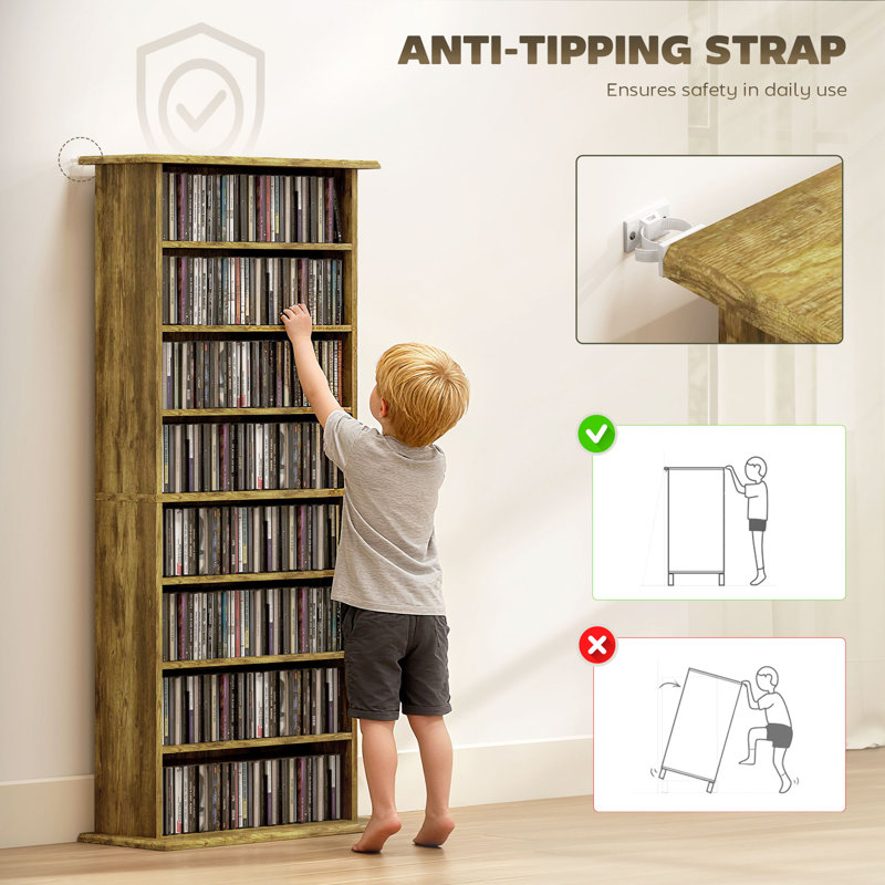 126.3cm H Media Shelves