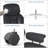 Ergonomic Office Chair with Padded Armrests, Black-14034691