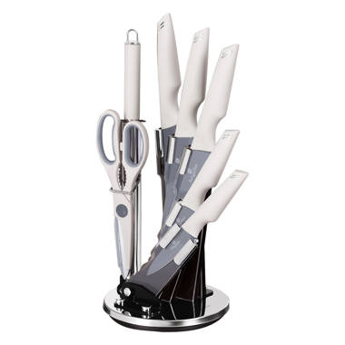 8pcs Stainless Steel Kitchen Knife Sets - White