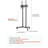 Rolling TV Stand, Mobile TV Cart For 32-65 Inch Screens, Height Adjustable, Portable Monitor Stand With Wheels Holds Up To 88 Lbs