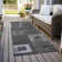 Machine Washable Indoor/Outdoor Cicel ACN1142 Black Rug