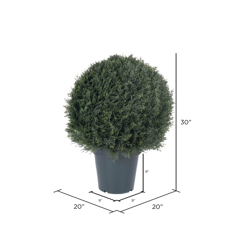 Topiaire de cyprès étang artificiel résistant aux rayons UV, H 30 po x l 20 po x P 20 po