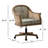 Ackeron Farmhouse 23.5"W Rattan Upholstered Office Task Chair with Solid Wood Arms and Base-1417006801