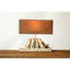 Resin Rabbit Table Lamp with Rectangle Linen Shade-94320527