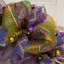 Couronne en maille Peace Love Mardi Gras