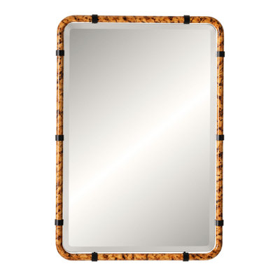 Club Drive Solid Wood Frame Rectangle Wall Mirror