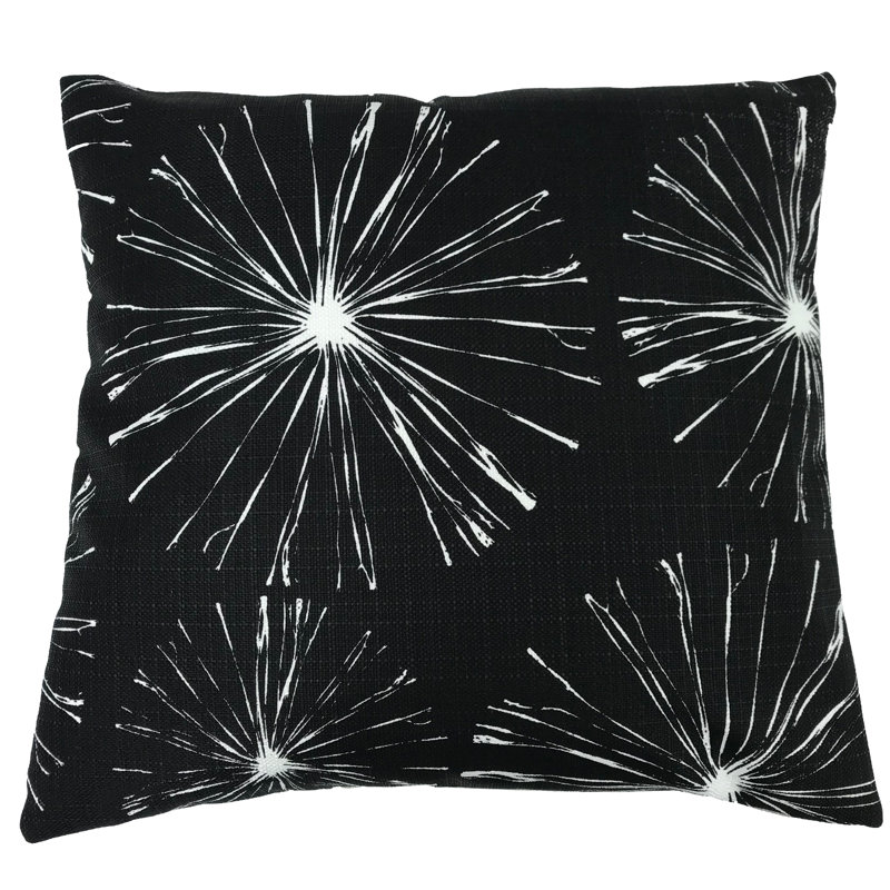 Sparks Sparks Indoor / Outdoor Pillow, 18" x 18", Black