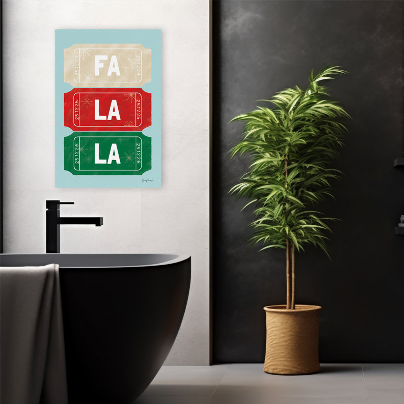 Billet de bout de Noël - art de Noël, H 24 po x l 16 po
