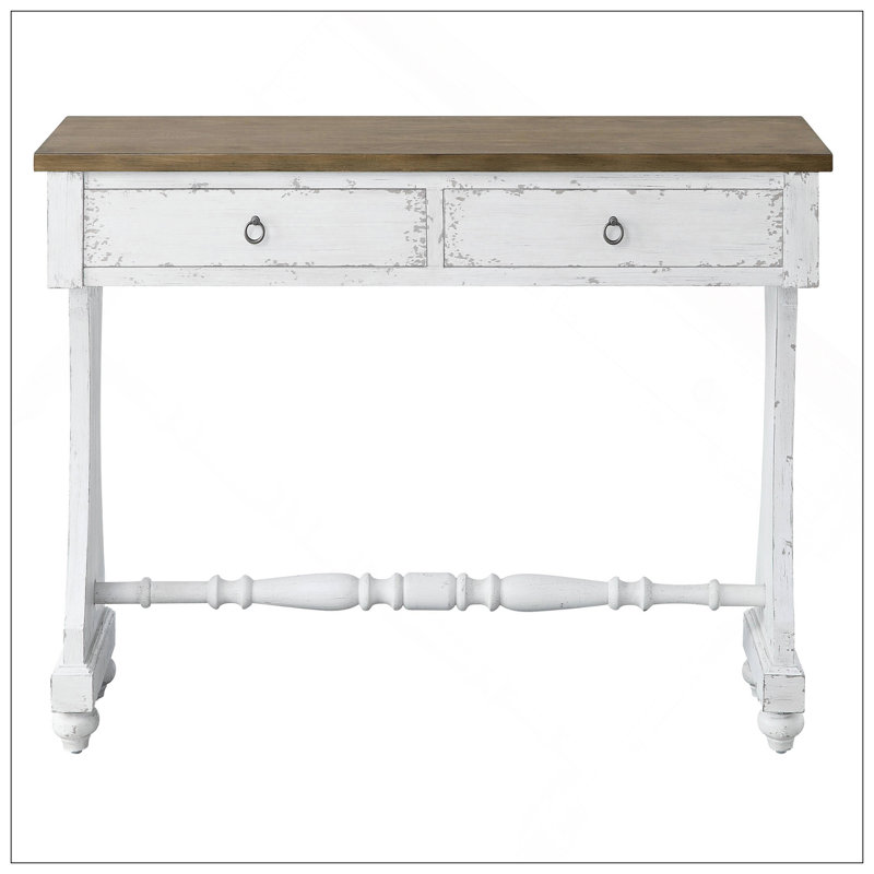 Antique White 2-Drawer Console Table