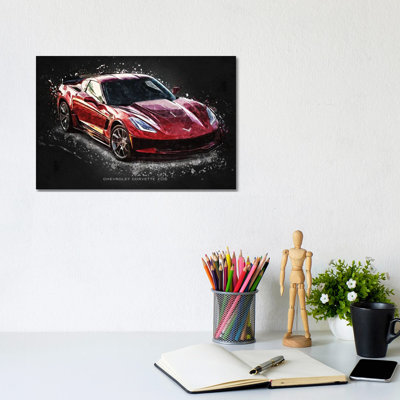 Chevrolet Corvette Z06 by Gab Fernando - Wrapped Canvas Print