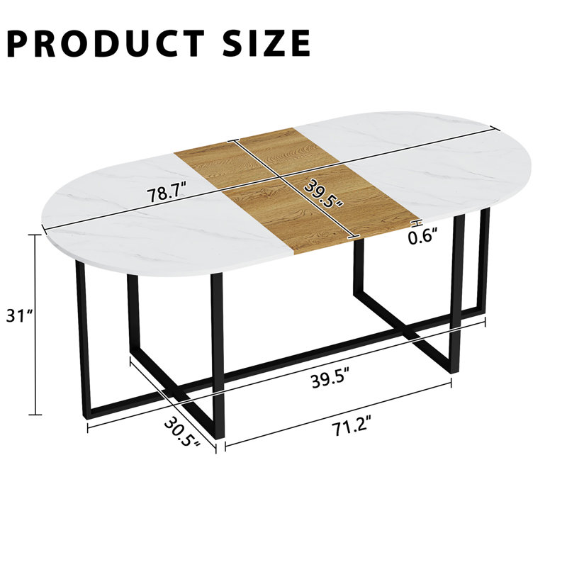 Table de salle à manger, Blanc, bois