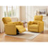 40" Wide Power Swivel Recliner with USB Charging Faux Fur Rocking Barrel Chair