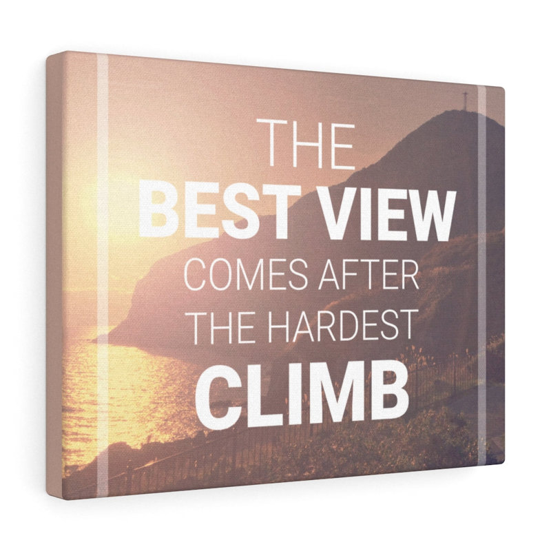 The Best View 1 Piece Wrapped Canvas Wall Art, 13cm H x 18cm W