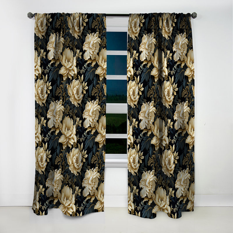 Rideau occultant - 1 panneau Maumee - Damask, L 52 po x L 108 po