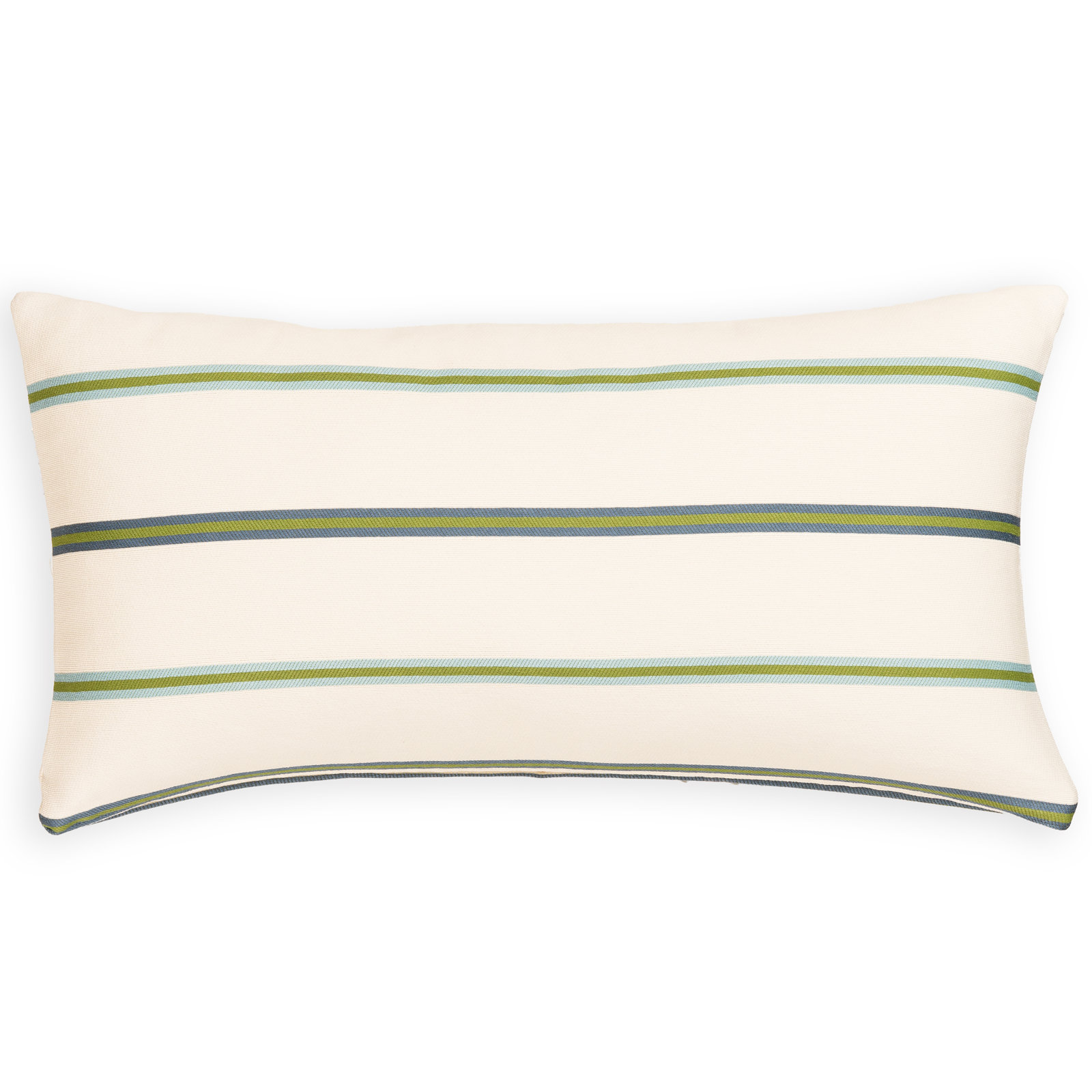 Maurine Striped Throw Pillow, Blue, Rectangle 14"H x 26"W