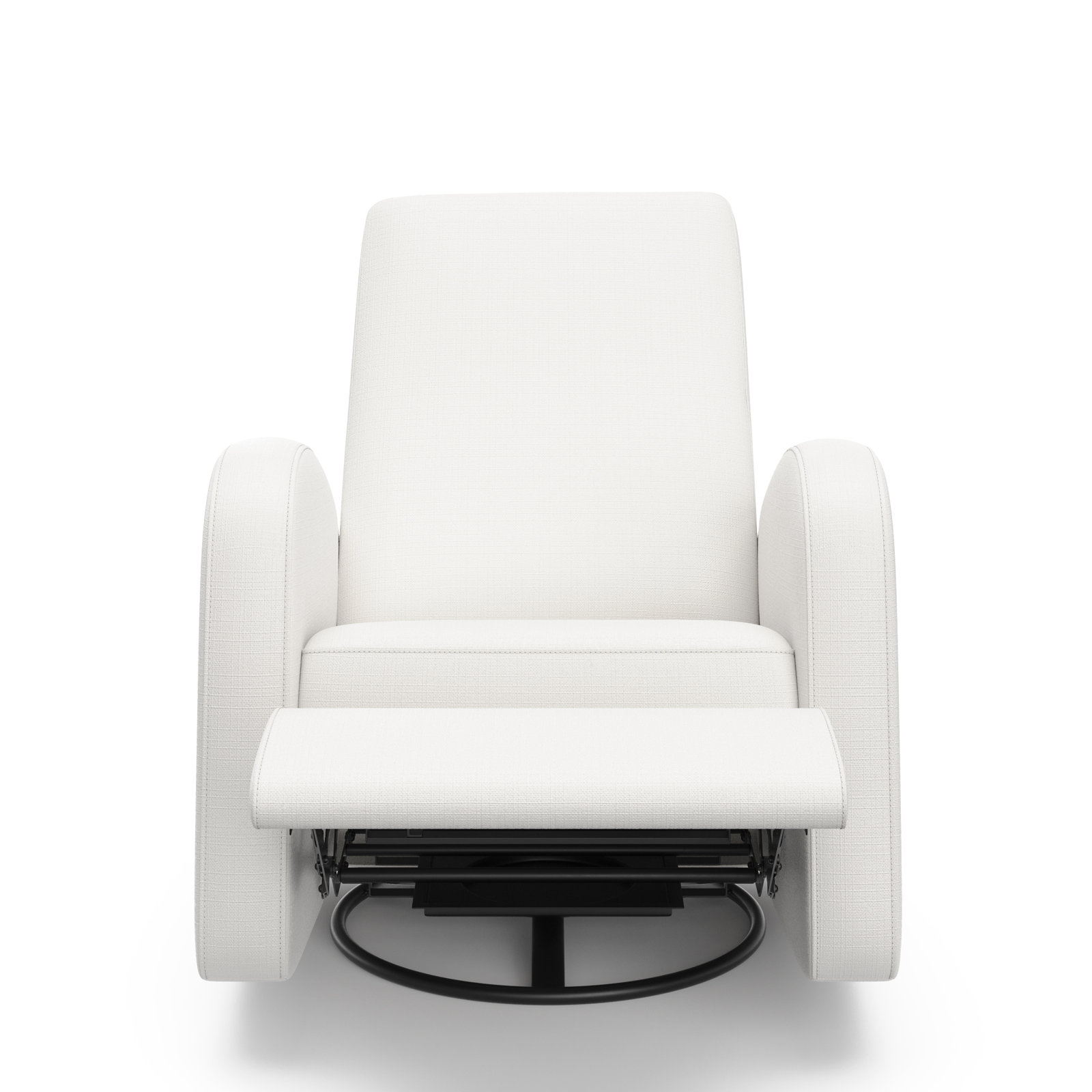Santa Monica Swivel Glider, Ivory Basketweave