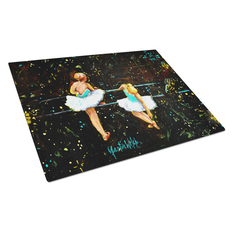 At Practice Ballet Glass Cutting Board
